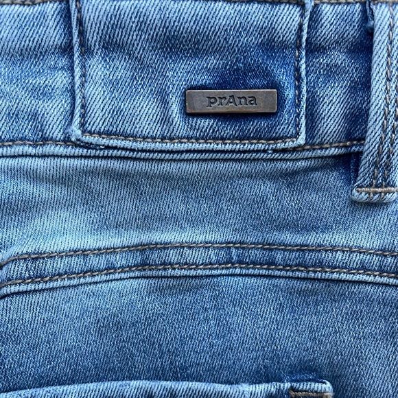 NEW prAna Gram Denim Organic Cotton Jean Short Button Fly Vintage Style Sz 14 32 - Picture 13 of 16